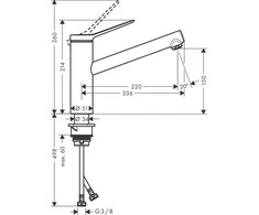 Plautuvės maišytuvas Hansgrohe Zesis M33, ch