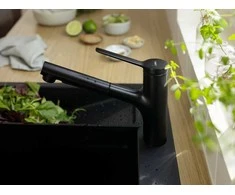 Plautuvės maišytuvas su ištraukiama žarna Hansgrohe Zesis M33, 74800670, juodas matinis