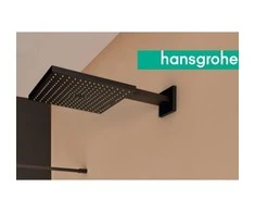 Potinkinės, termostatinės dušo sistemos komplektas Hansgrohe Raindance E 27939670, juodas matinis