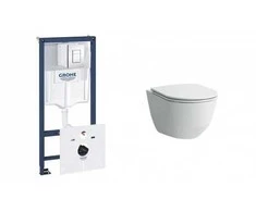 Potinkinio rėmo ir pakabinamo klozeto komplektas Grohe 38827000 + Laufen H8669570000001