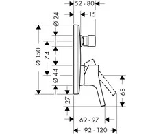 Potinkinis maišytuvas Hansgrohe Talis S 72405000