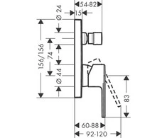 Potinkinis maišytuvas Hansgrohe Vernis Shape 71468670