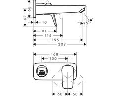Potinkinis praustuvo maišytuvas Hansgrohe Logis 71220670