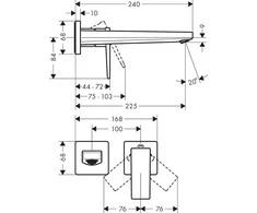 Potinkinis praustuvo maišytuvas Hansgrohe Metropol 32526000