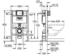 Potinkinis rėmas Grohe RAPID SL SLIM 39687000