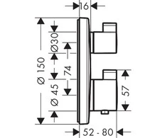 Potinkinis termostatinis maišytuvas Hansgrohe 15758000