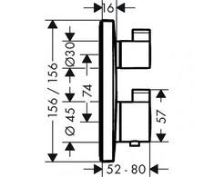 Potinkinis termostatinis maišytuvas Hansgrohe Ecostat Square 15714670