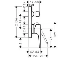 Potinkinis vonios maišytuvas Hansgrohe Metropol, 32546340