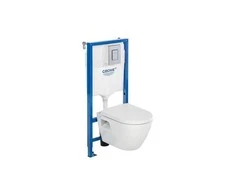Potinkinis WC komplektas Grohe Serel 5in1 39468000 (unitazas, sėdynė, rėmas, tvirtinimai, mygtukas)