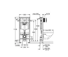 Grohe Komplektas - WC rėmas + Skate Air baltas + tvirtinimai (3 in1)
