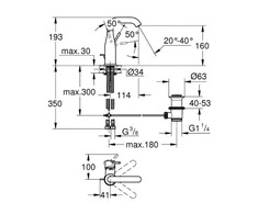 Grohe Praustuvo maišytuvas Essence New 23462GL1