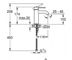 Praustuvo maišytuvas Grohe Essence 23590001