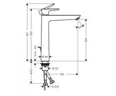 Praustuvo maišytuvas Hansgrohe 71717670, juodas matinis