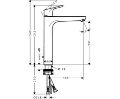 Praustuvo maišytuvas Hansgrohe Focus 31531000