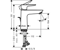 Praustuvo maišytuvas Hansgrohe Talis E 71713670