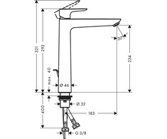 Praustuvo maišytuvas Hansgrohe Talis E 71716140