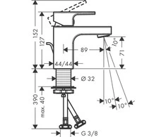 Praustuvo maišytuvas Hansgrohe Vernis Shape 71560670, juodas matinis