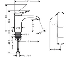 Praustuvo maišytuvas Hansgrohe Vivenis 75013000