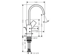 Praustuvo maišytuvas Hansgrohe Vivenis 75030000