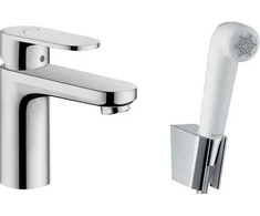 Praustuvo maišytuvas su bidė rankiniu dušu ir dušo žarna 160 cm Hansgrohe Vernis Blend 71215000, chr