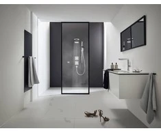 Praustuvo maišytuvas su ištraukiamu purkštuvu Hansgrohe Finoris 76063670, juodas matinis