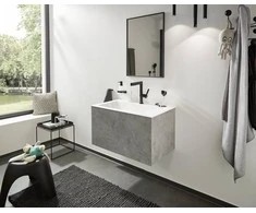 Praustuvo maišytuvas su ištraukiamu purkštuvu Hansgrohe Finoris 76063670, juodas matinis