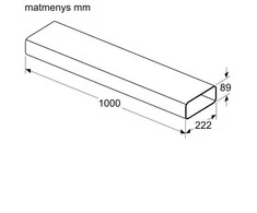 Plokščias ortakis Bosch HEZ9VDSM2, 1000 mm, juodas