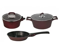 Puodų rinkinys Polaris Burgundy 06S