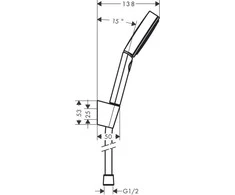 Rankinio dušo komplektas Hansgrohe Pulsify Select S 24302670, juodas matinis