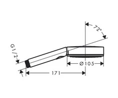 Rankinis dušas Hansgrohe 105 3jet Activation EcoSmart, 24101000