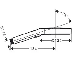 Rankinis dušas Hansgrohe Rainfinity 130 3jet, juodas 26864670