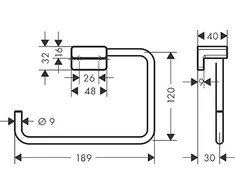 Rankšluosčio laikiklis Hansgrohe AddStoris 41754140, šlifuota bronza
