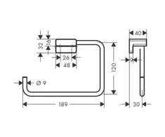 Rankšluosčio laikiklis Hansgrohe AddStoris 41754000, chromas