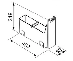 Šiukšliadėžė FRANKE, Cube 10, 1 rūšiavimo dalis