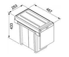 Šiukšliadėžė FRANKE Cube 30, 134.0039.555
