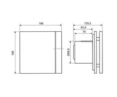 Ventiliatorius SOLER&amp;PALAU SILENT-100 CZ Juodas DESIGN -4C, 5210607400