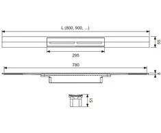 TECEdrainprofile dušo profilis, 800 mm 670800