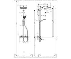 Hansgrohe Termostatinis dušo komplektas HG Crometta E 27281000