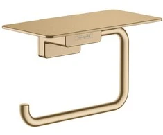 Tualetinio popieriaus laikiklis su lentynėle Hansgrohe AddStoris 41772140, šlifuotos bronzos
