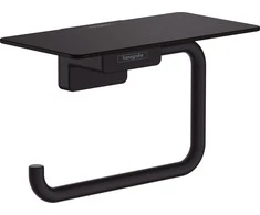 Tualetinio popieriaus laikiklis su lentynėle Hansgrohe AddStoris 41772670, juodas matinis