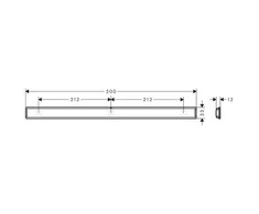 Universalus sieninis laikiklis Hansgrohe WallStoris 27902700, baltas matinis