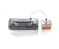 Caso | Bar Vacuum sealer | VRH 490 advanced | Power 110 W | Temperature control | Juodas/Nerūdijantis plienas