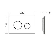 Vandens nuleidimo mygtukas Tece loop 9240659