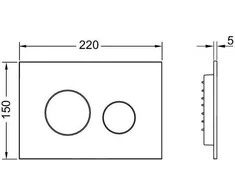 Tece Plokštelė wc nuleid 9240921 Loop chrom