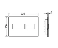 Vandens nuleidimo mygtukas Tecesolid 9240416, juodas matinis