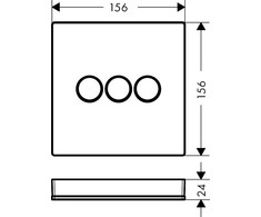 Vandens tėkmės diverteris Hansgrohe 15736400