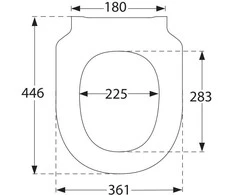 Villeroy &amp; Boch Klozeto dangtis soft close Villeroy and Boch Subway 3.0 stone baltas C-plus, 8M42S1RW