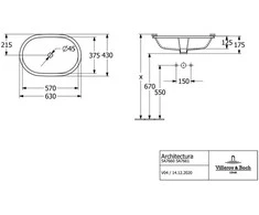 Villeroy &amp; Boch Praustuvas Villeroy ampBoch Architectura 570 x 375 mm, 5A766001