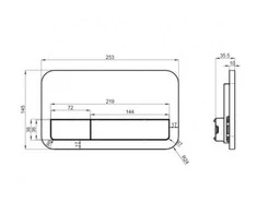 Villeroy &amp; Boch WC mygtukai Villeroy&amp;Boch 922490AN matinis juodas