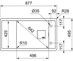 Virtuvės plautuvė Franke Fresno FSG 611-88, 114.0627.323